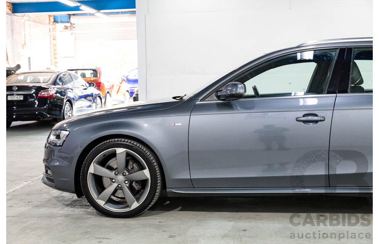 5/2014 Audi A4 2.0 TFSI Avant Quattro (AWD) B8 (8K) MY14 4d Wagon Monsoon Grey Metallic Turbo 2.0L