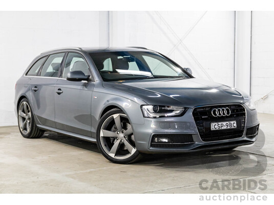5/2014 Audi A4 2.0 TFSI Avant Quattro (AWD) B8 (8K) MY14 4d Wagon Monsoon Grey Metallic Turbo 2.0L