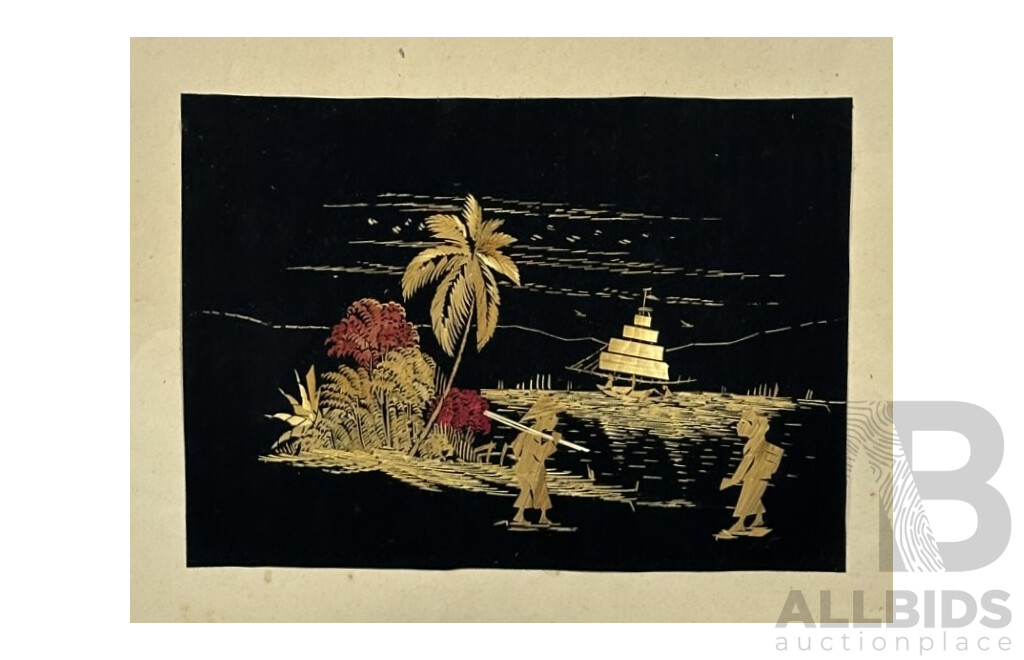 (Likely Attributed To) Ken Meares, (20th Century, Australian), the Bay, Vintage Watercolour and Ink, 32 x 40 cm (frame)