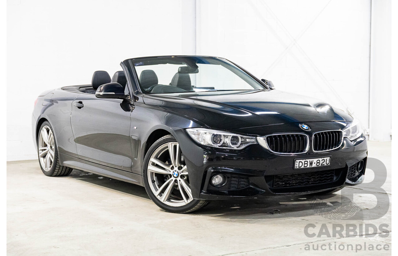 10/2015 BMW 420i Sport Line M Sport F33 MY15 2d Convertible Black Sapphire Metallic Turbo 2.0L