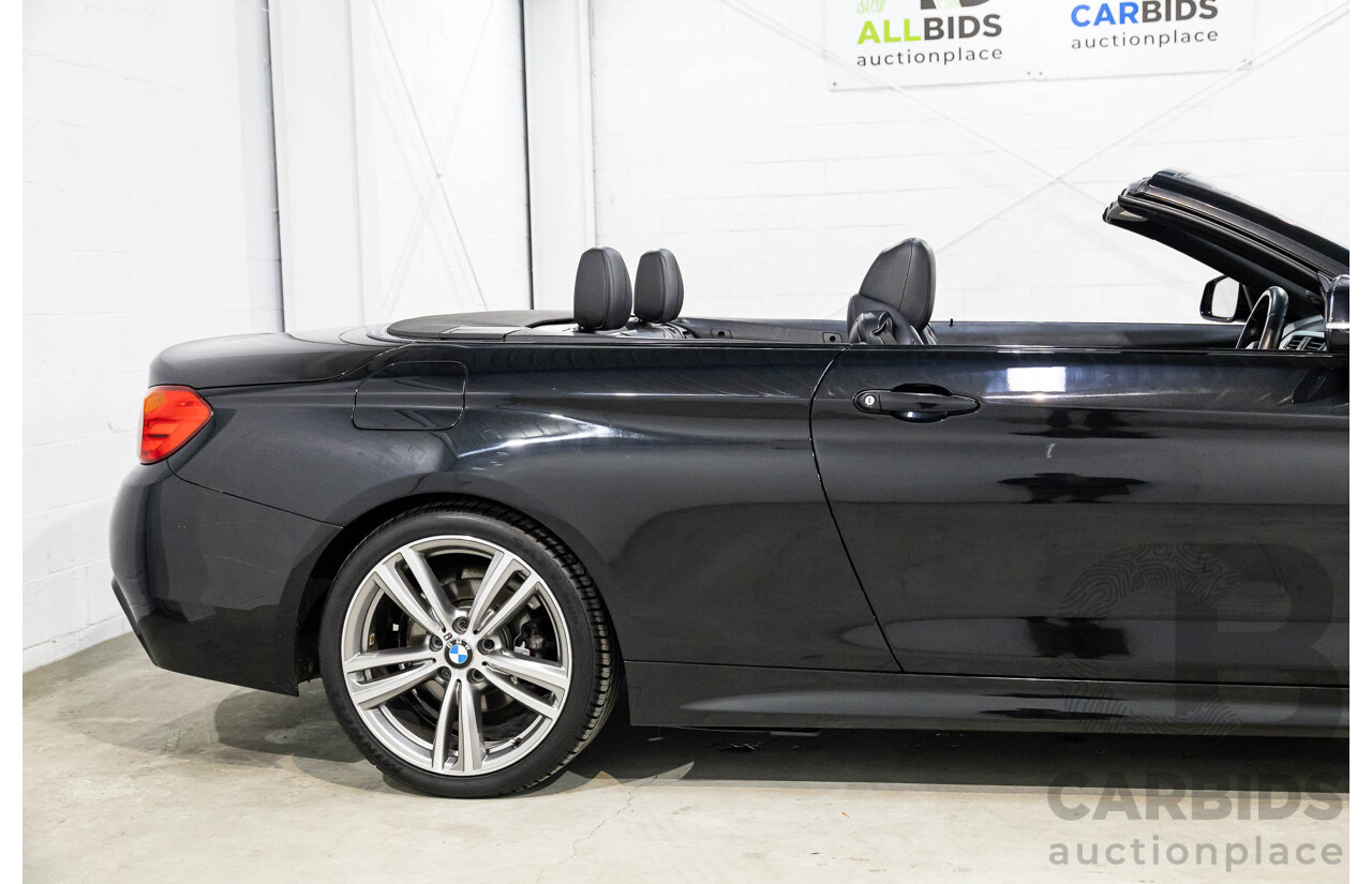 10/2015 BMW 420i Sport Line M Sport F33 MY15 2d Convertible Black Sapphire Metallic Turbo 2.0L