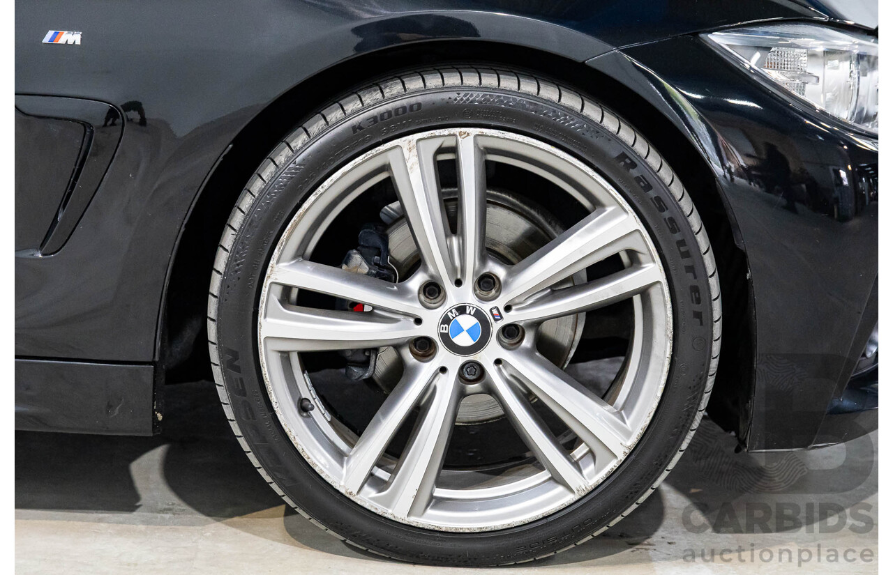 10/2015 BMW 420i Sport Line M Sport F33 MY15 2d Convertible Black Sapphire Metallic Turbo 2.0L