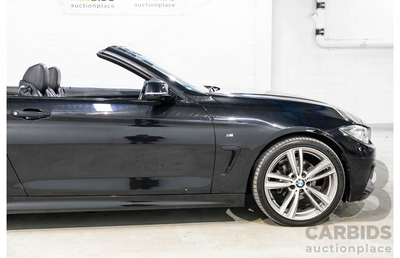 10/2015 BMW 420i Sport Line M Sport F33 MY15 2d Convertible Black Sapphire Metallic Turbo 2.0L