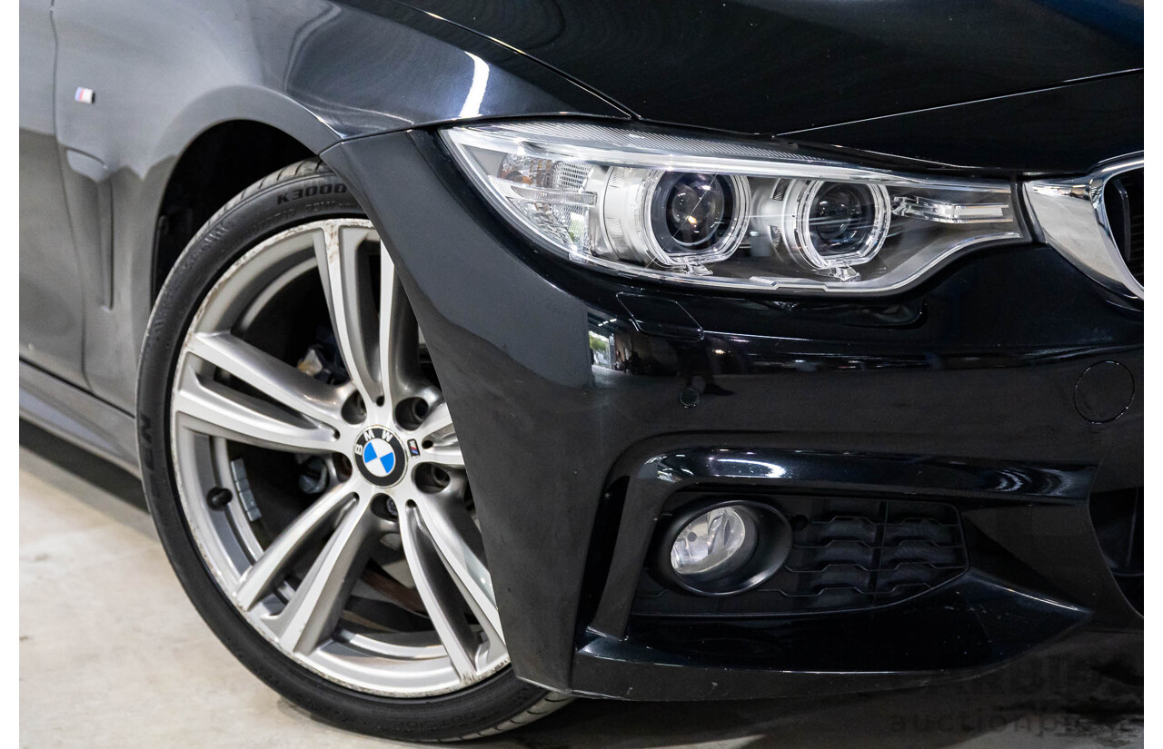 10/2015 BMW 420i Sport Line M Sport F33 MY15 2d Convertible Black Sapphire Metallic Turbo 2.0L