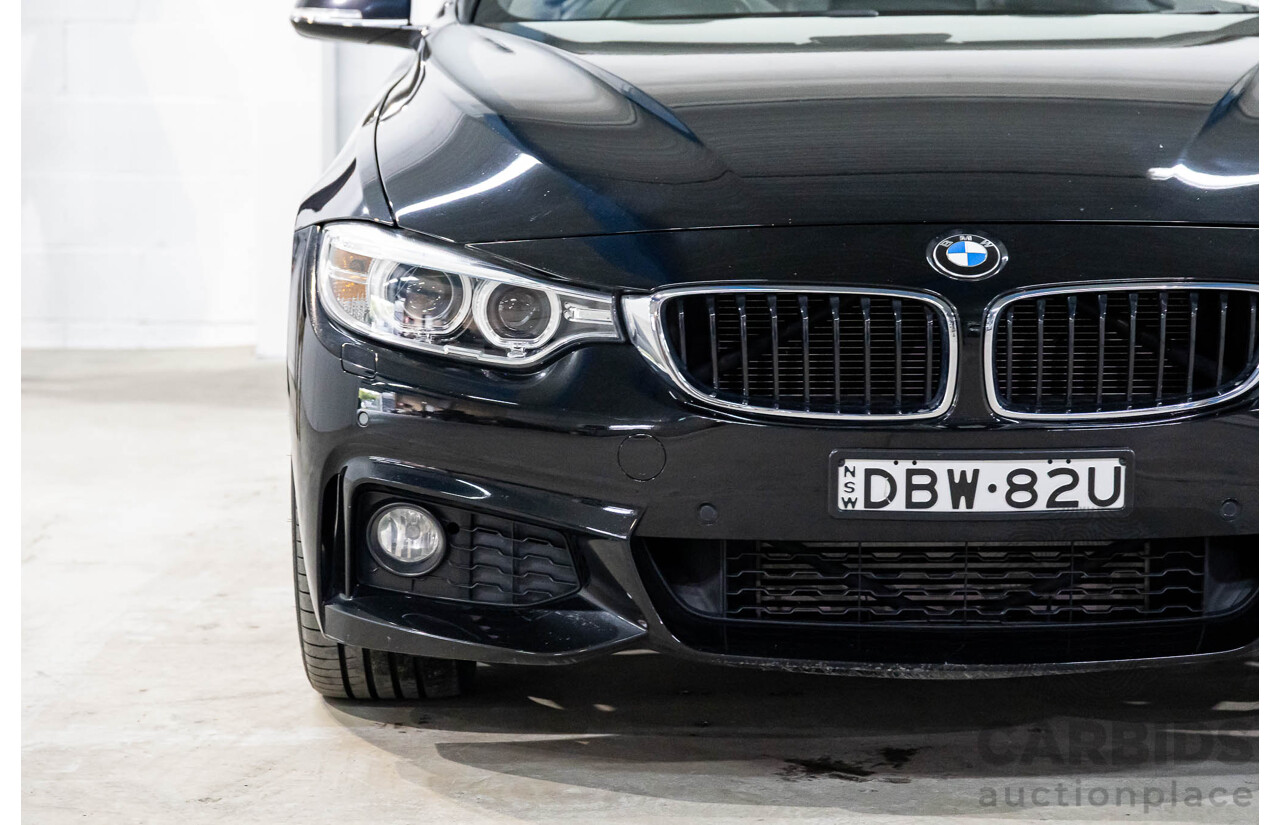 10/2015 BMW 420i Sport Line M Sport F33 MY15 2d Convertible Black Sapphire Metallic Turbo 2.0L
