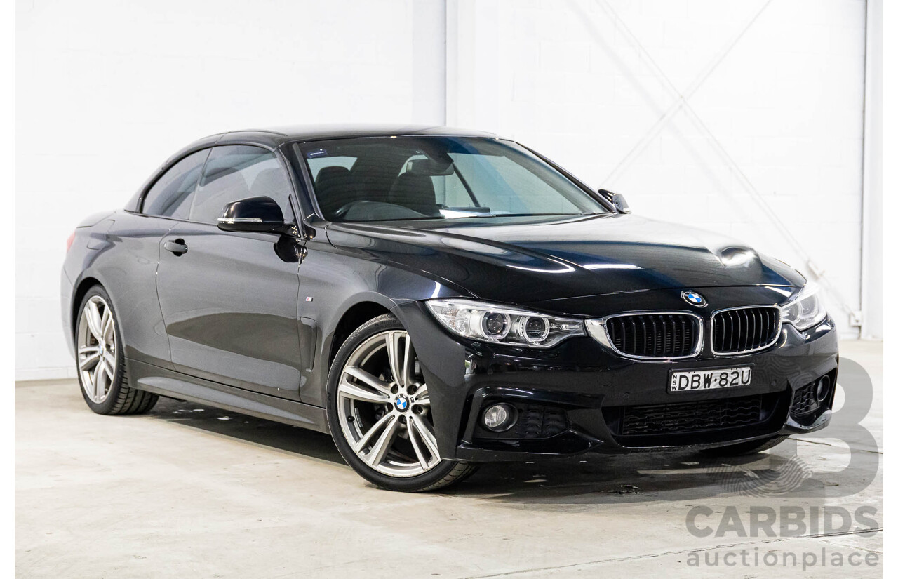 10/2015 BMW 420i Sport Line M Sport F33 MY15 2d Convertible Black Sapphire Metallic Turbo 2.0L