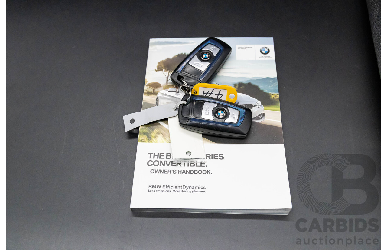 10/2015 BMW 420i Sport Line M Sport F33 MY15 2d Convertible Black Sapphire Metallic Turbo 2.0L