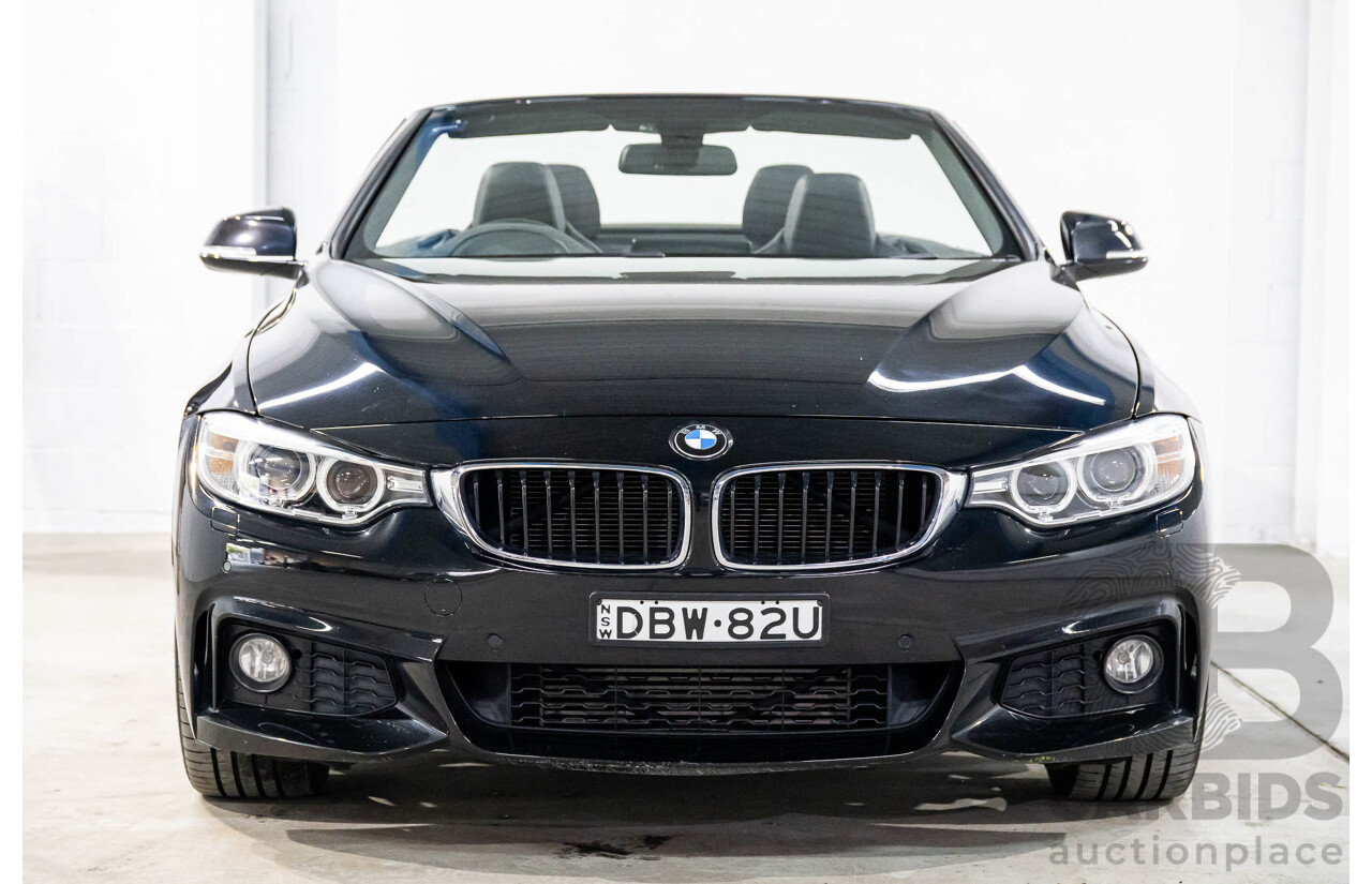 10/2015 BMW 420i Sport Line M Sport F33 MY15 2d Convertible Black Sapphire Metallic Turbo 2.0L