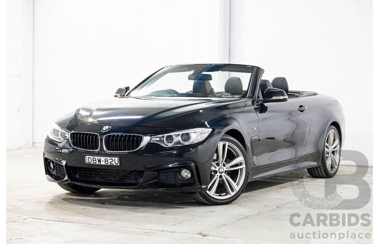 10/2015 BMW 420i Sport Line M Sport F33 MY15 2d Convertible Black Sapphire Metallic Turbo 2.0L
