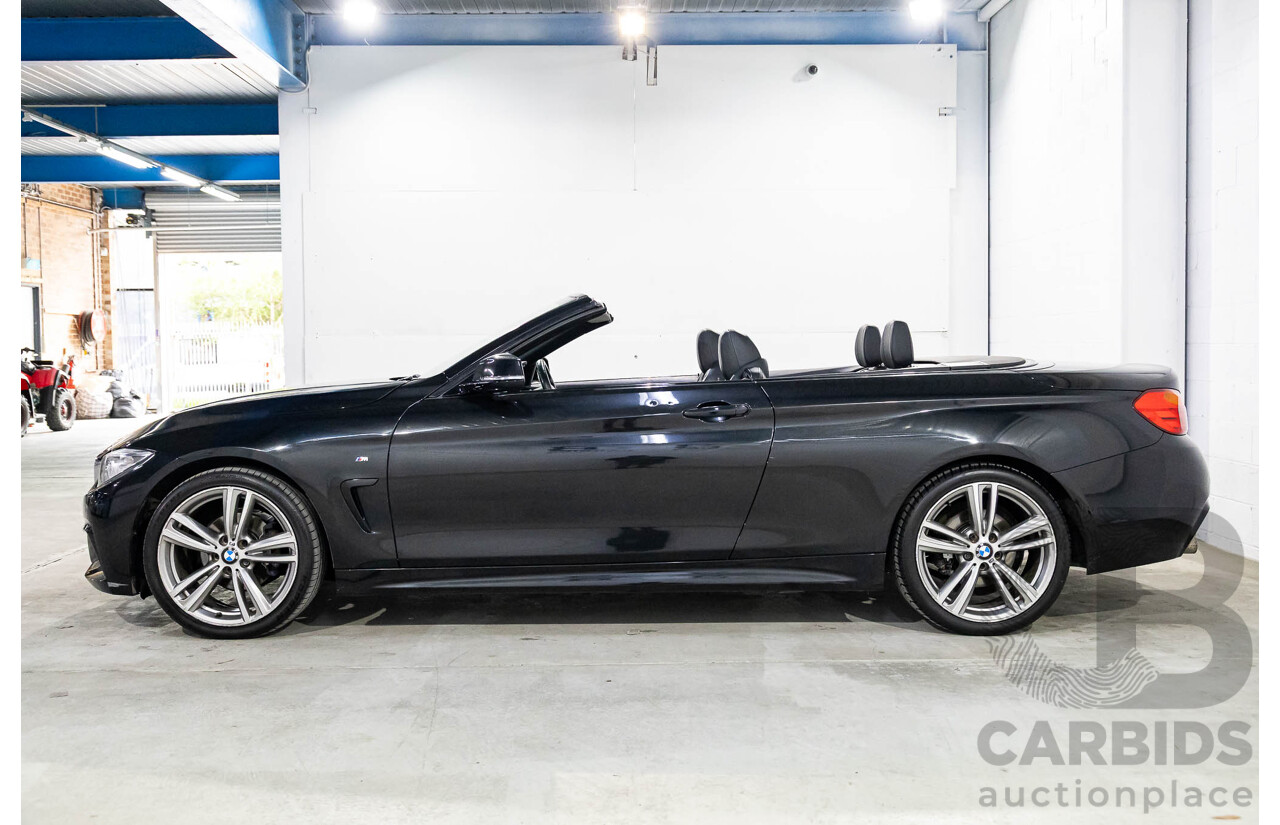 10/2015 BMW 420i Sport Line M Sport F33 MY15 2d Convertible Black Sapphire Metallic Turbo 2.0L