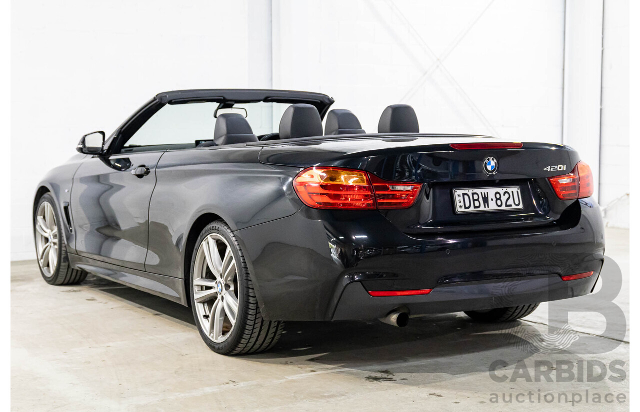 10/2015 BMW 420i Sport Line M Sport F33 MY15 2d Convertible Black Sapphire Metallic Turbo 2.0L