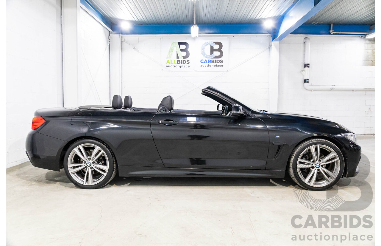 10/2015 BMW 420i Sport Line M Sport F33 MY15 2d Convertible Black Sapphire Metallic Turbo 2.0L