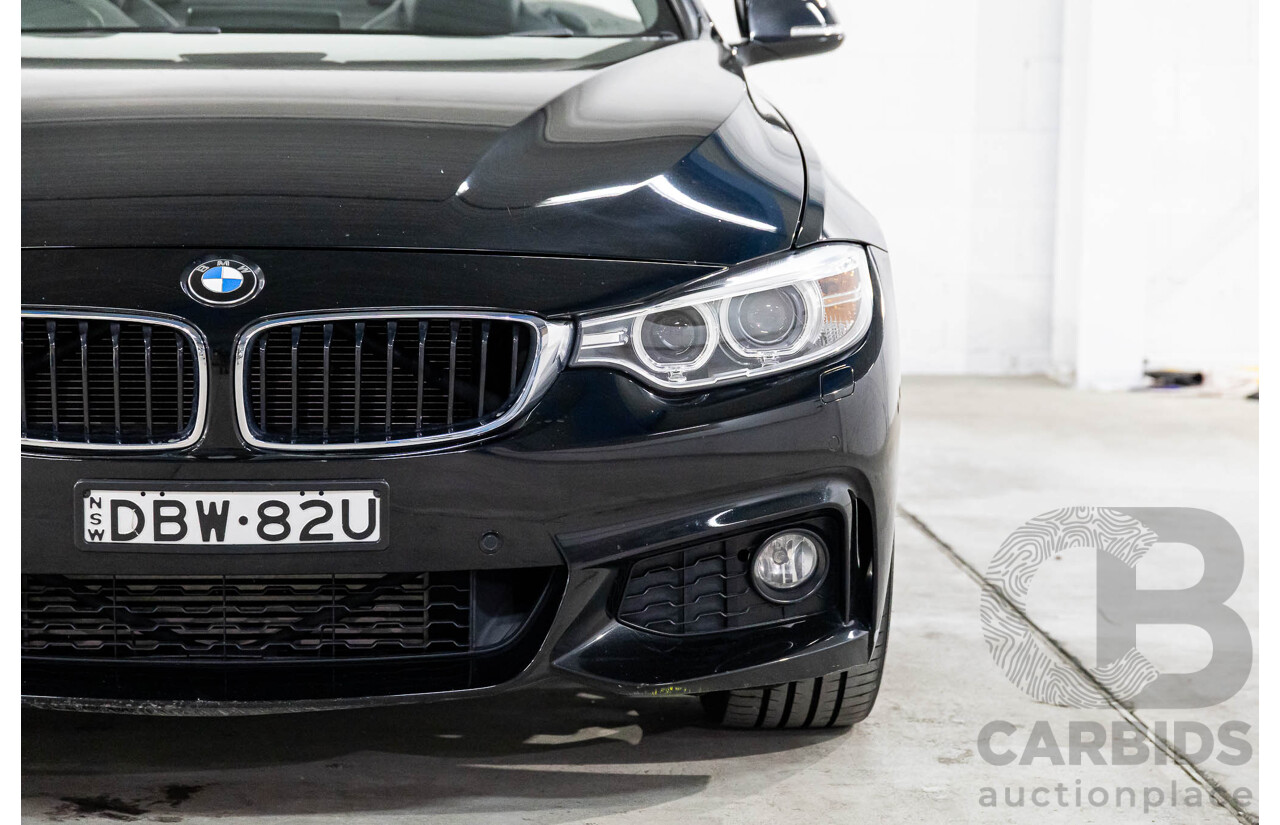 10/2015 BMW 420i Sport Line M Sport F33 MY15 2d Convertible Black Sapphire Metallic Turbo 2.0L