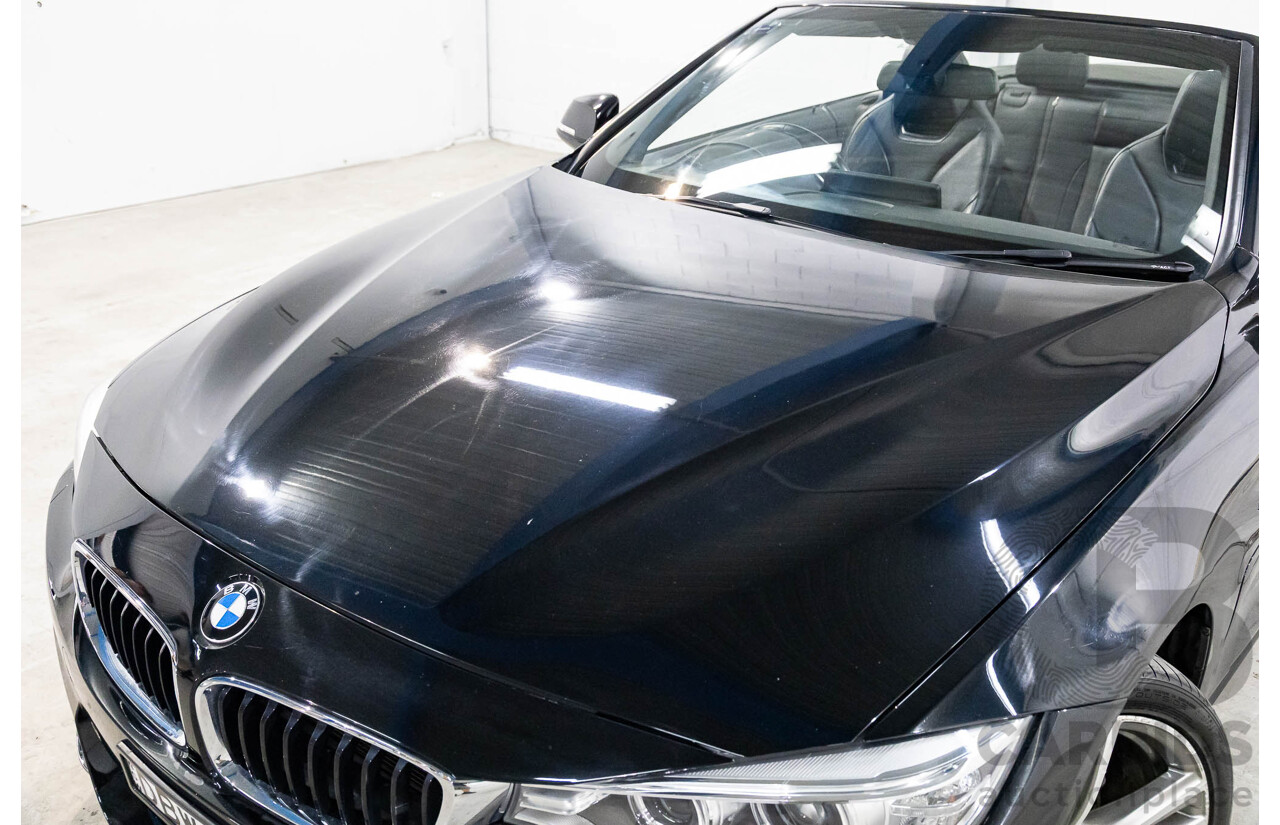10/2015 BMW 420i Sport Line M Sport F33 MY15 2d Convertible Black Sapphire Metallic Turbo 2.0L