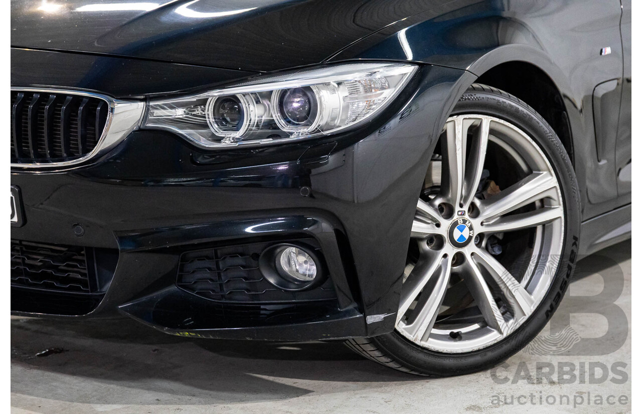 10/2015 BMW 420i Sport Line M Sport F33 MY15 2d Convertible Black Sapphire Metallic Turbo 2.0L