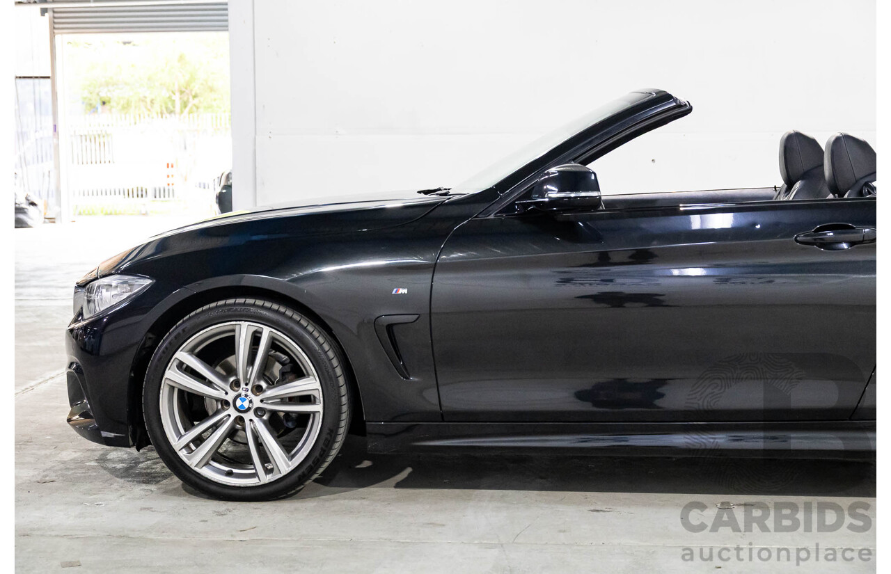 10/2015 BMW 420i Sport Line M Sport F33 MY15 2d Convertible Black Sapphire Metallic Turbo 2.0L