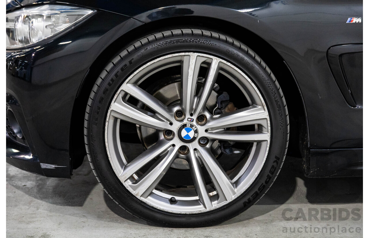 10/2015 BMW 420i Sport Line M Sport F33 MY15 2d Convertible Black Sapphire Metallic Turbo 2.0L