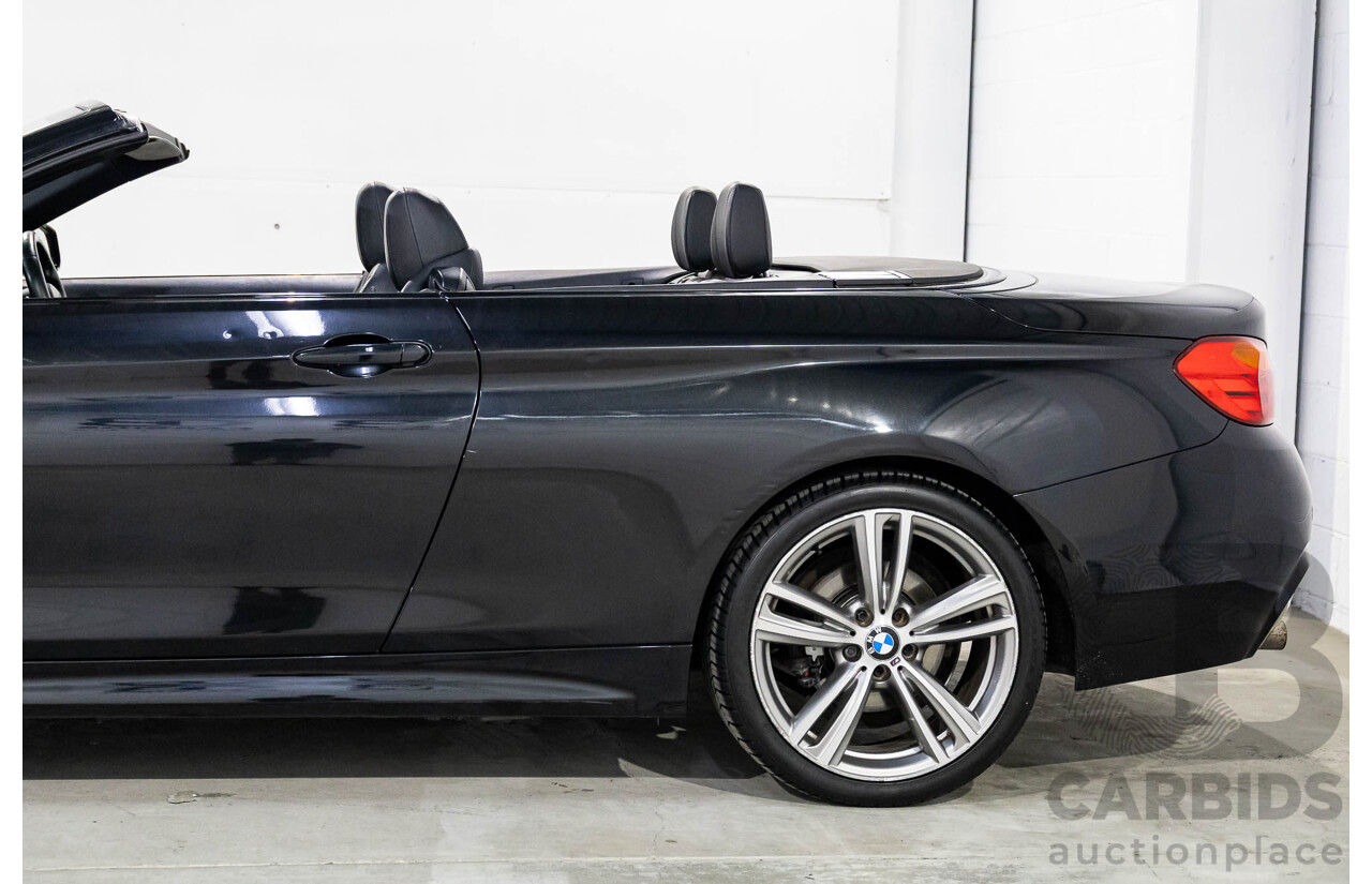 10/2015 BMW 420i Sport Line M Sport F33 MY15 2d Convertible Black Sapphire Metallic Turbo 2.0L