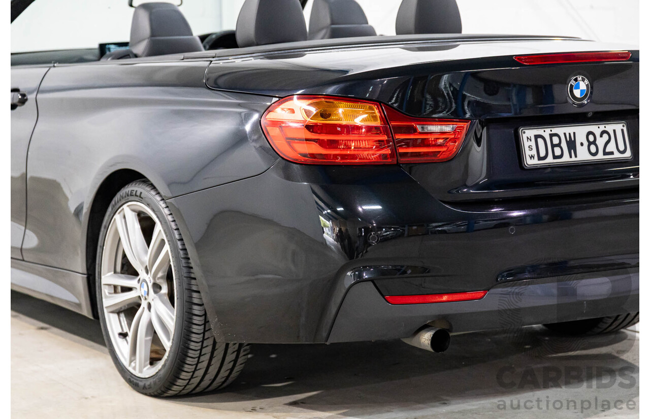 10/2015 BMW 420i Sport Line M Sport F33 MY15 2d Convertible Black Sapphire Metallic Turbo 2.0L