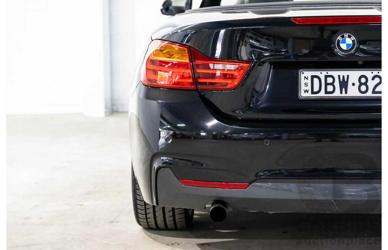 10/2015 BMW 420i Sport Line M Sport F33 MY15 2d Convertible Black Sapphire Metallic Turbo 2.0L