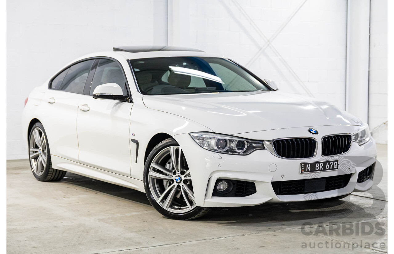 1/2015 BMW 435i Gran Coupe M Sport F36 MY15 5d Coupe Alpine White Turbo 3.0L