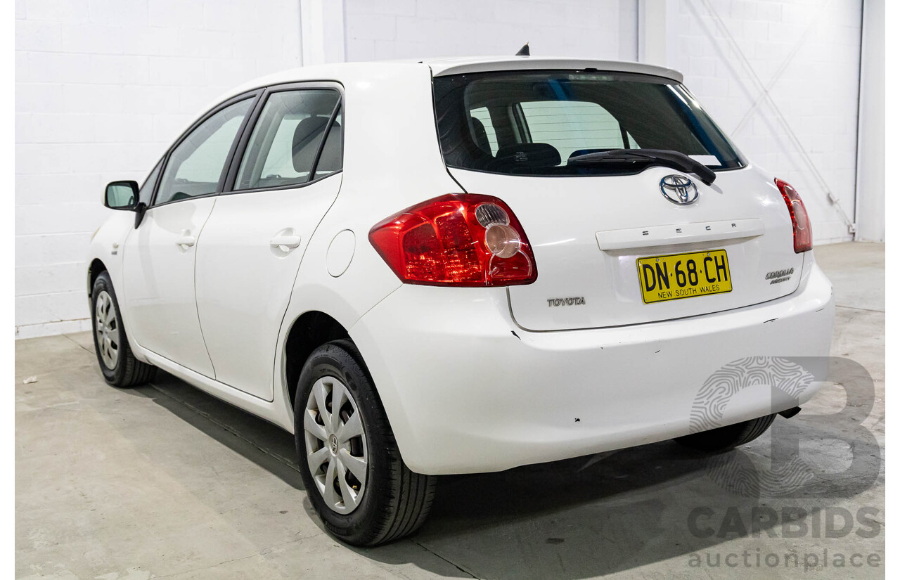 3/2009 Toyota Corolla Ascent ZRE152R 4d Sedan Glacier White 1.8L