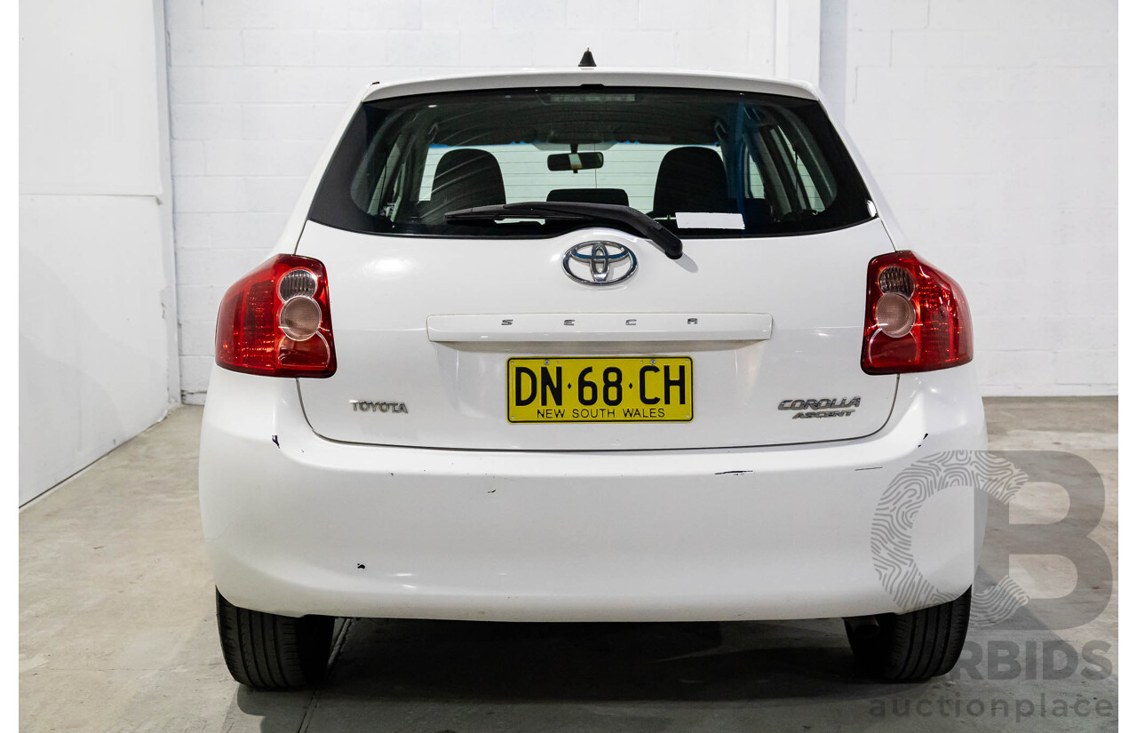 3/2009 Toyota Corolla Ascent ZRE152R 4d Sedan Glacier White 1.8L