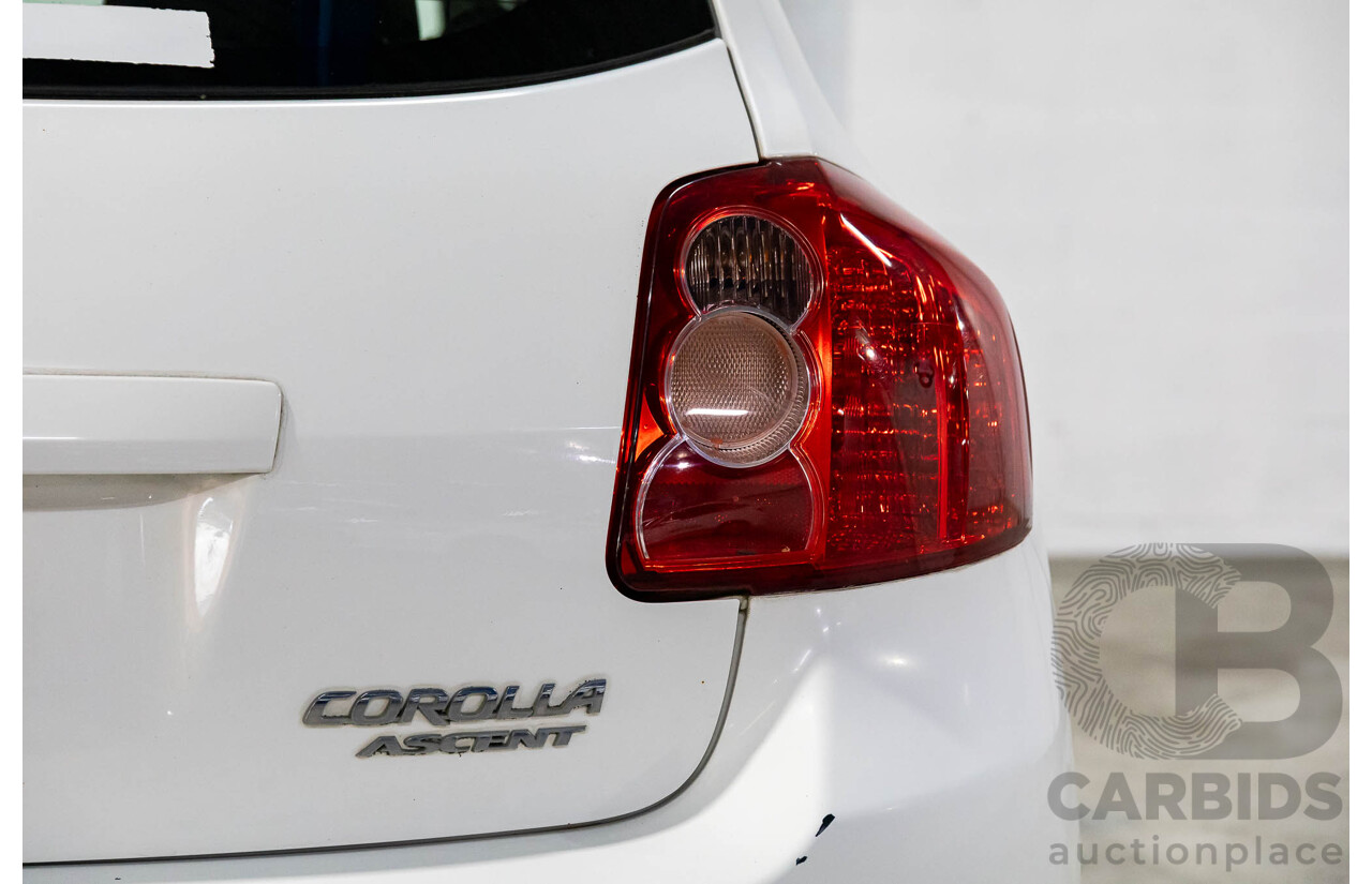3/2009 Toyota Corolla Ascent ZRE152R 4d Sedan Glacier White 1.8L