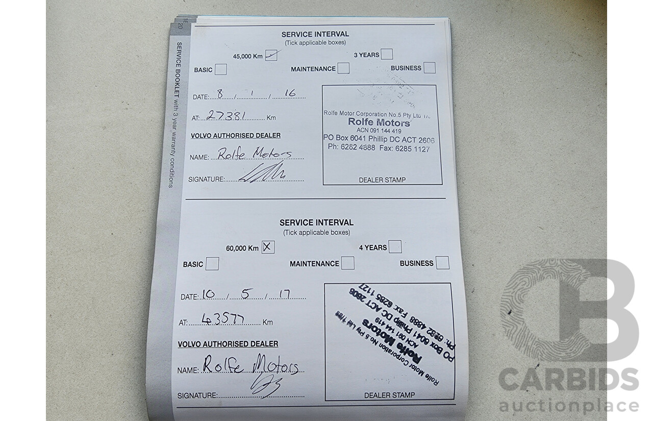 1/2013 Volvo V40 D2 Kinetic M 5d Hatchback Red 1.6L