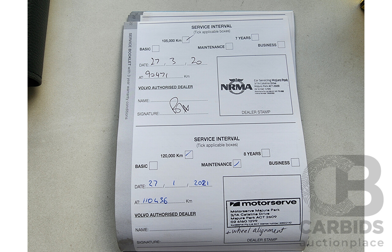 1/2013 Volvo V40 D2 Kinetic M 5d Hatchback Red 1.6L