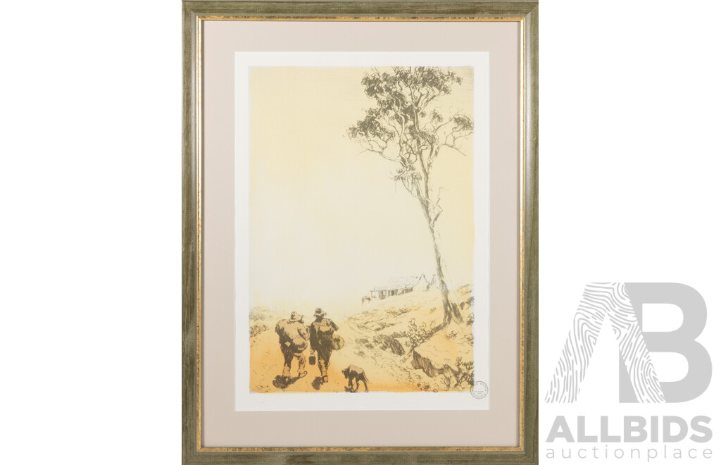 Lionel Lindsay, (Late 19th/Early 20th Century, Australian, 1874-1961), The Shanty on the Rise, Limited Edition Facsimile Etching with Aquatint From 1922 Original, 66 x 50 cm (frame)