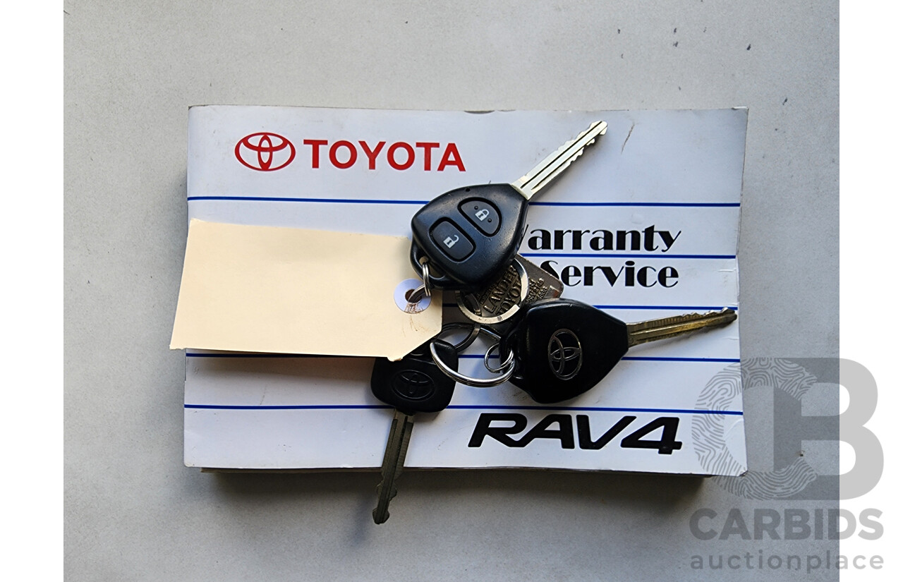 8/2012 Toyota Rav4 CV (2wd) ACA38R 4d Wagon Silver 2.4L