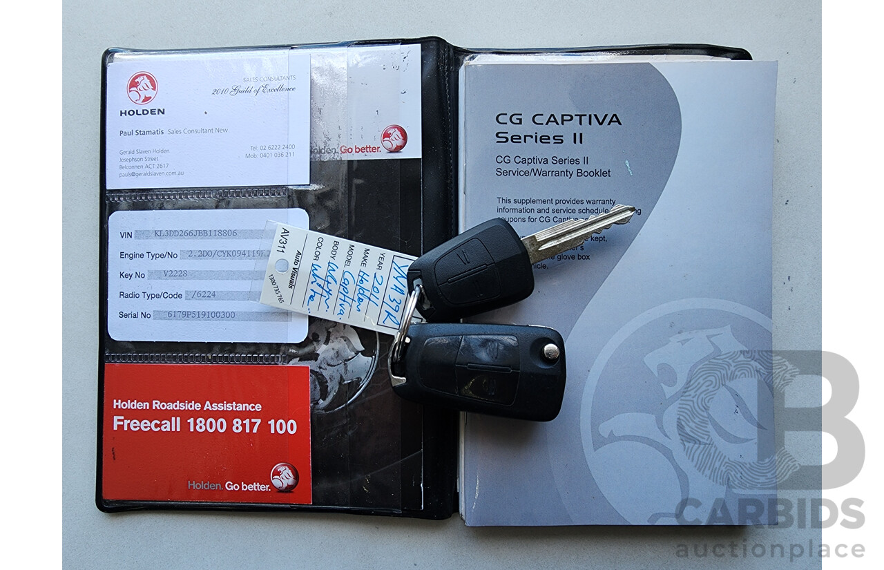 12/2011 Holden Captiva 5 (4x4) CG SERIES II 4d Wagon White 2.2L