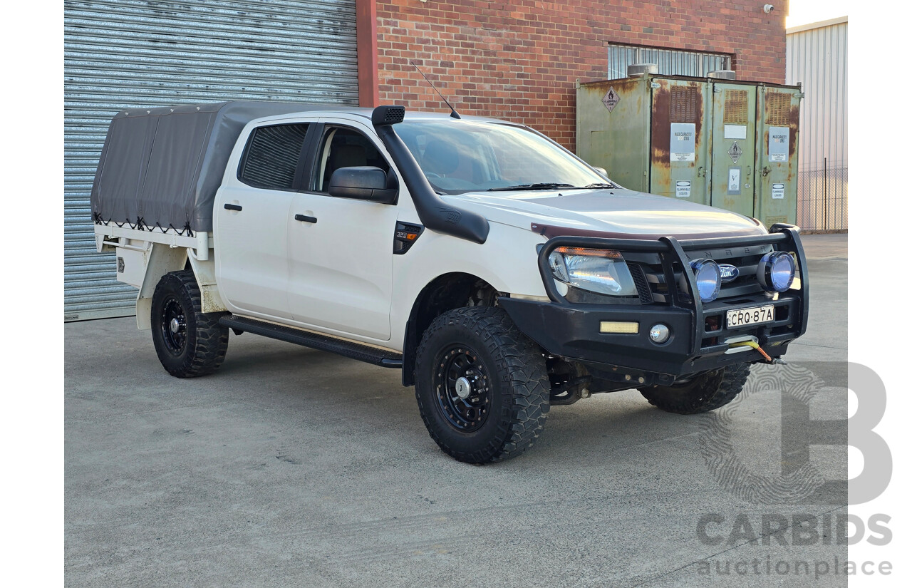 1/2014 Ford Ranger XL 3.2 (4x4) PX 4d Dual C/Chas White Turbo Diesel 3.2L