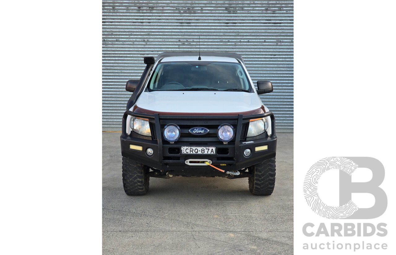 1/2014 Ford Ranger XL 3.2 (4x4) PX 4d Dual C/Chas White Turbo Diesel 3.2L