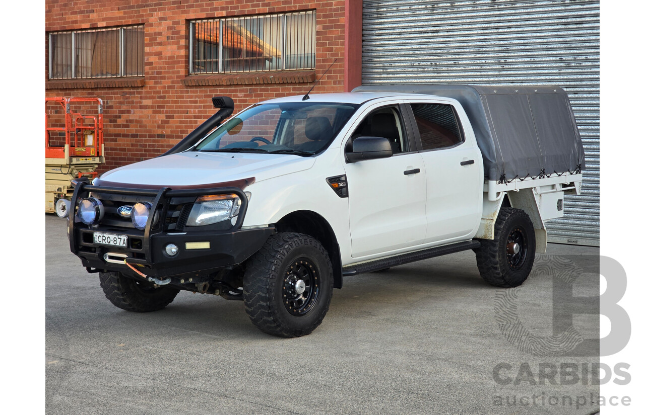 1/2014 Ford Ranger XL 3.2 (4x4) PX 4d Dual C/Chas White Turbo Diesel 3.2L