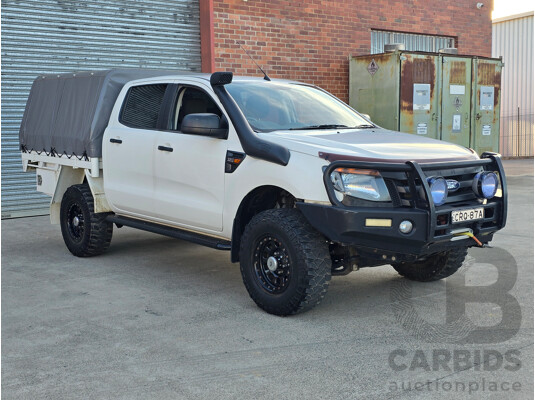 1/2014 Ford Ranger XL 3.2 (4x4) PX 4d Dual C/Chas White Turbo Diesel 3.2L