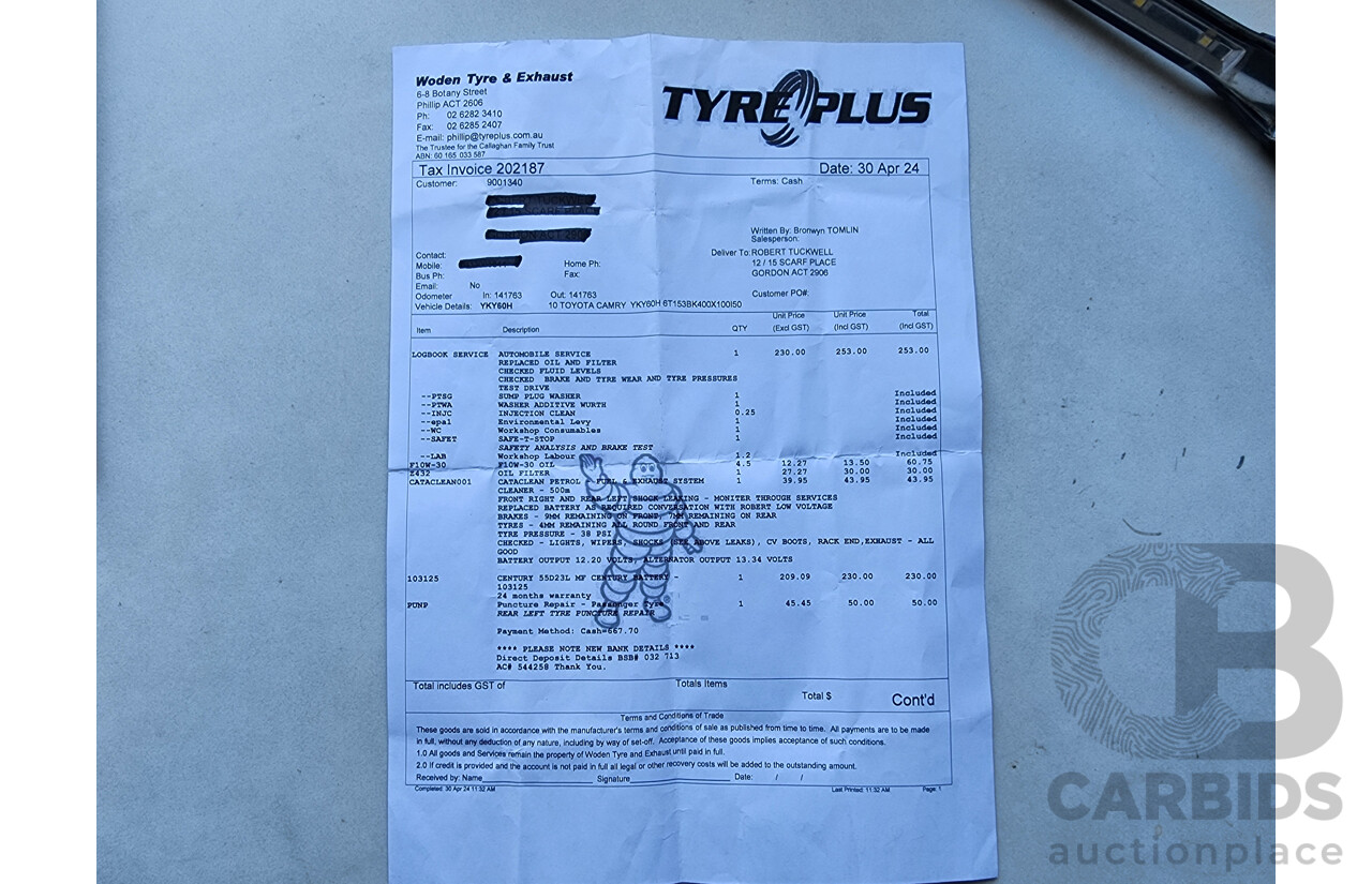4/2010 Toyota Camry Touring SE ACV40R 09 UPGRADE 4d Sedan White 2.4L