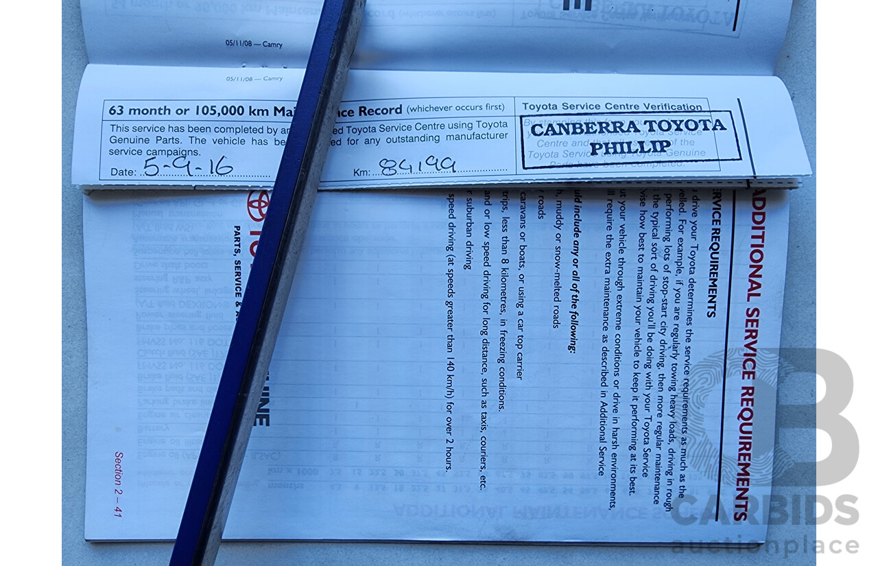 4/2010 Toyota Camry Touring SE ACV40R 09 UPGRADE 4d Sedan White 2.4L