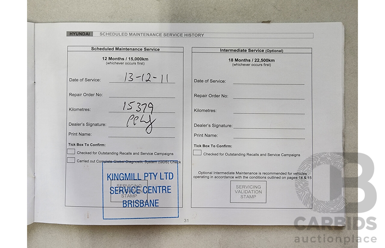 6/2011 Hyundai Ix35 Elite (awd) LM MY11 4d Wagon White 2.4L