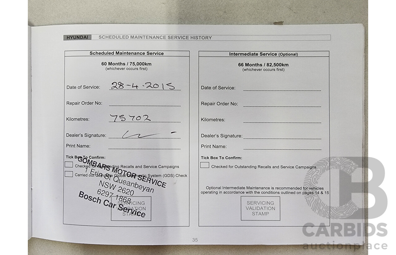 6/2011 Hyundai Ix35 Elite (awd) LM MY11 4d Wagon White 2.4L