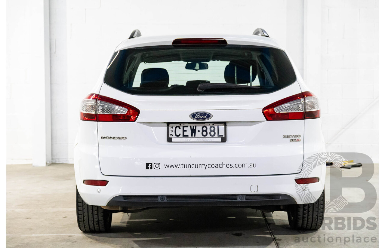 2/2012 Ford Mondeo Zetec TDCi MC 4d Wagon Frozen White Turbo Diesel 2.0L
