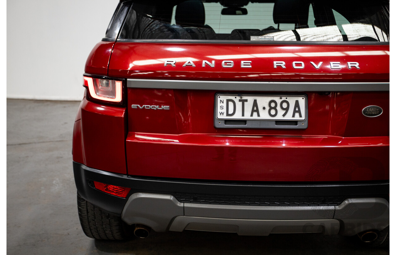 06/2017 Range Rover Evoque TD4 150 SE (AWD) LV MY17 5D Wagon Firenze Red Turbo Diesel 2.0L