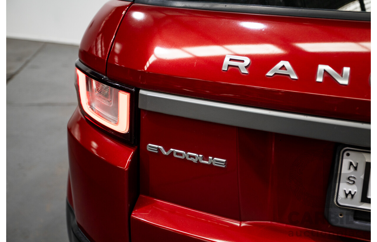 06/2017 Range Rover Evoque TD4 150 SE (AWD) LV MY17 5D Wagon Firenze Red Turbo Diesel 2.0L