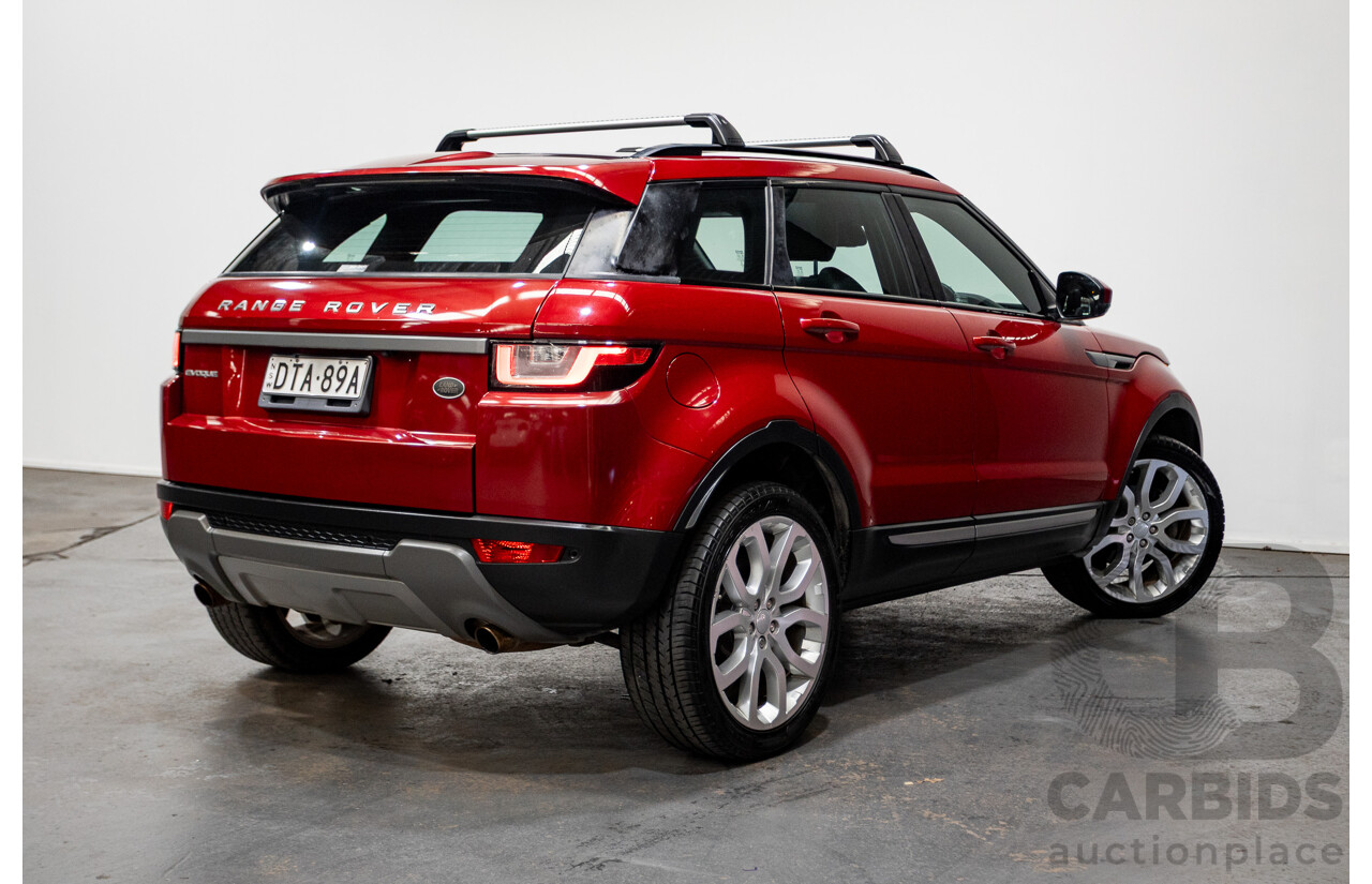 06/2017 Range Rover Evoque TD4 150 SE (AWD) LV MY17 5D Wagon Firenze Red Turbo Diesel 2.0L