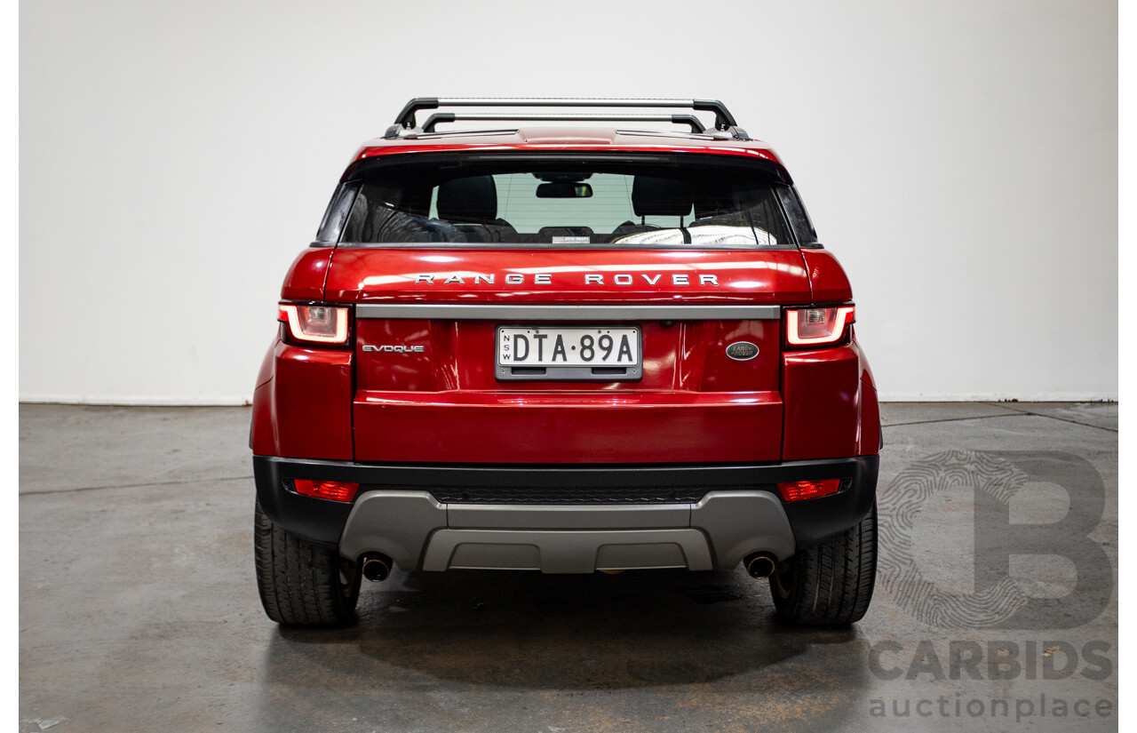 06/2017 Range Rover Evoque TD4 150 SE (AWD) LV MY17 5D Wagon Firenze Red Turbo Diesel 2.0L