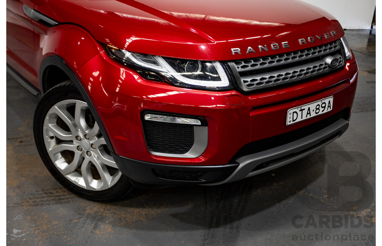 06/2017 Range Rover Evoque TD4 150 SE (AWD) LV MY17 5D Wagon Firenze Red Turbo Diesel 2.0L