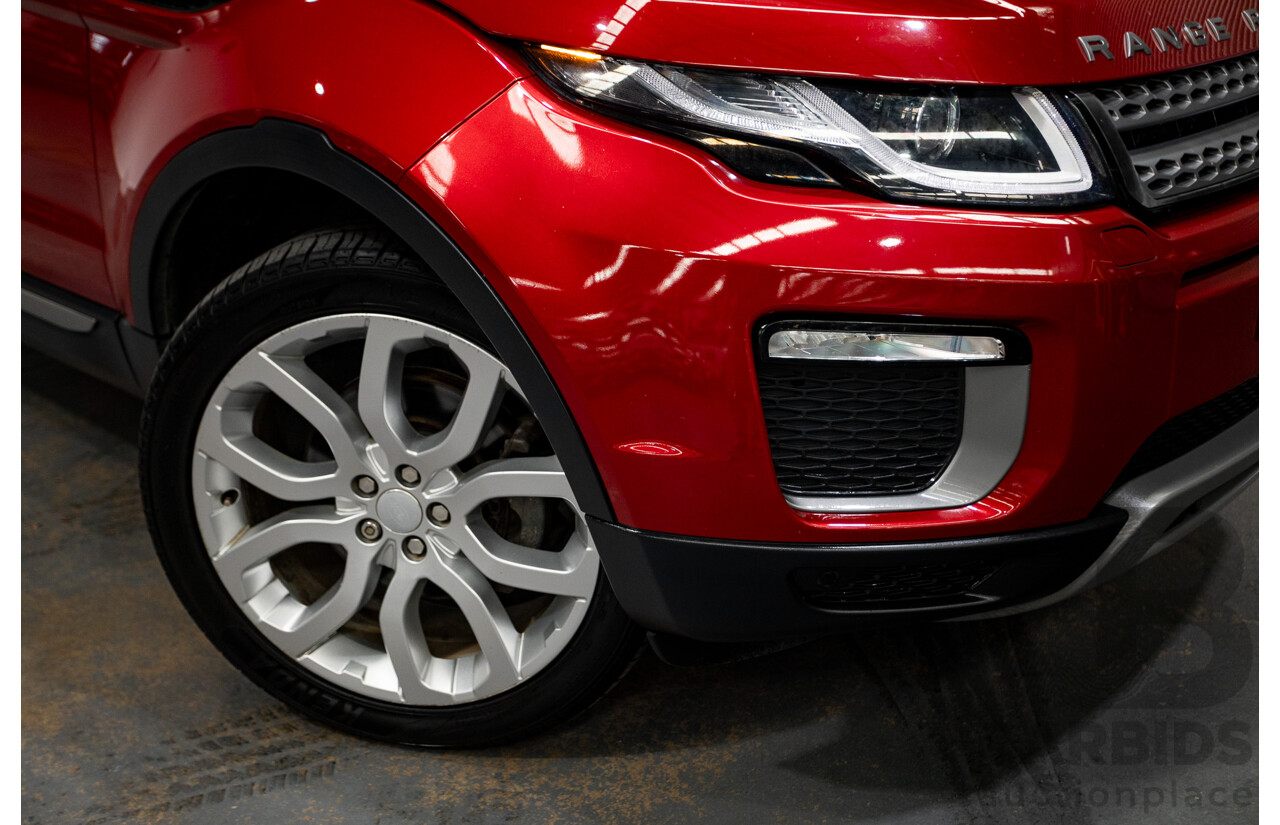06/2017 Range Rover Evoque TD4 150 SE (AWD) LV MY17 5D Wagon Firenze Red Turbo Diesel 2.0L