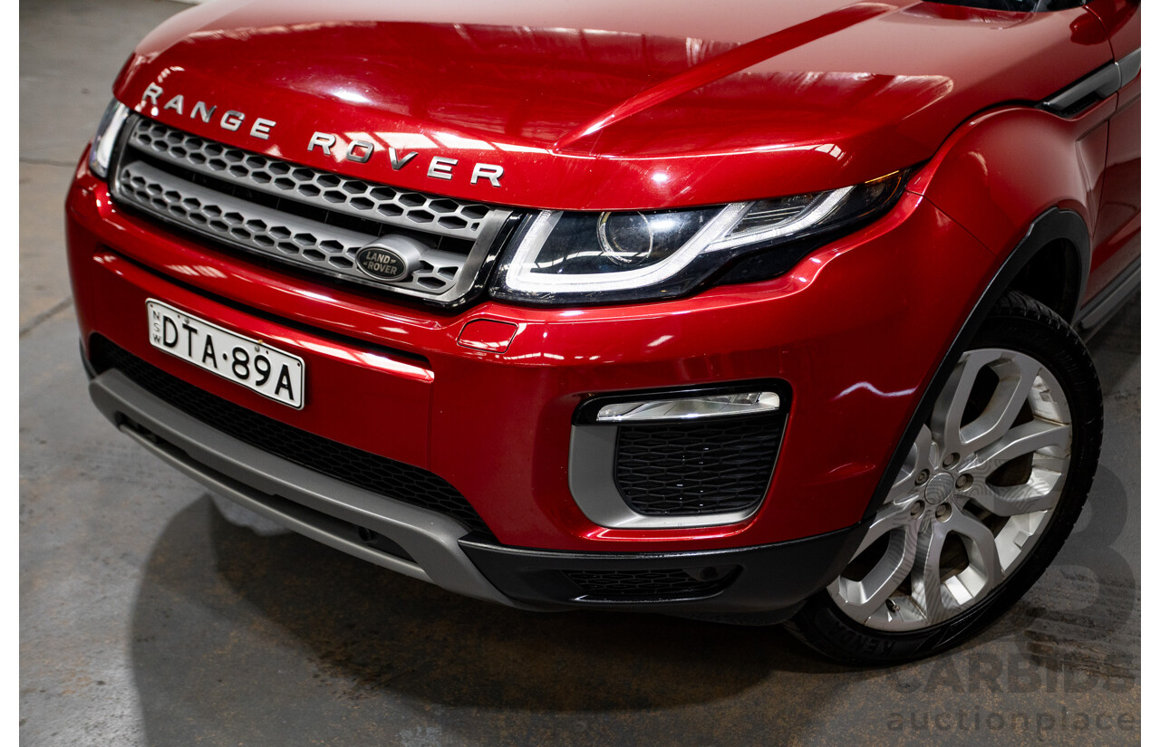 06/2017 Range Rover Evoque TD4 150 SE (AWD) LV MY17 5D Wagon Firenze Red Turbo Diesel 2.0L