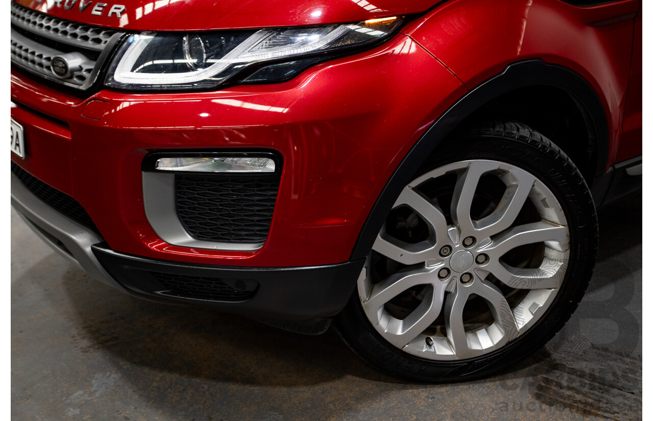06/2017 Range Rover Evoque TD4 150 SE (AWD) LV MY17 5D Wagon Firenze Red Turbo Diesel 2.0L